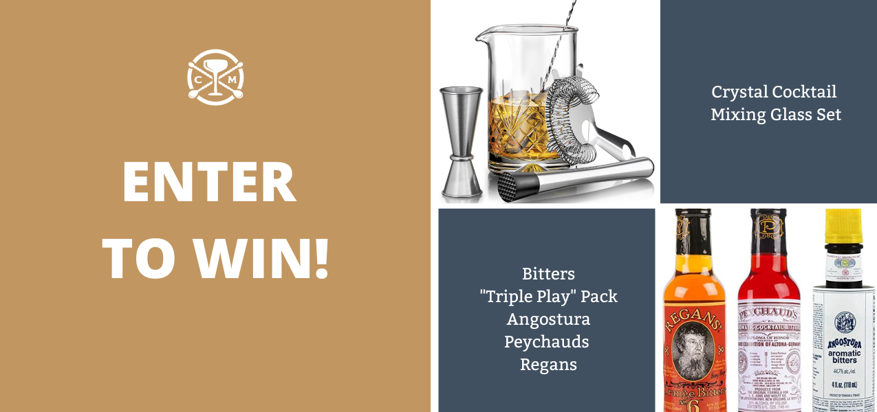 Giveaway – Crystal Mixing Glass Set & Bitters Bundle