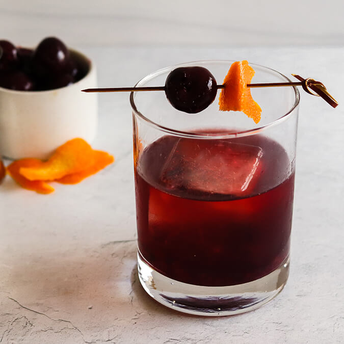 Dark Cherry Old Fashioned Cocktail Recipe