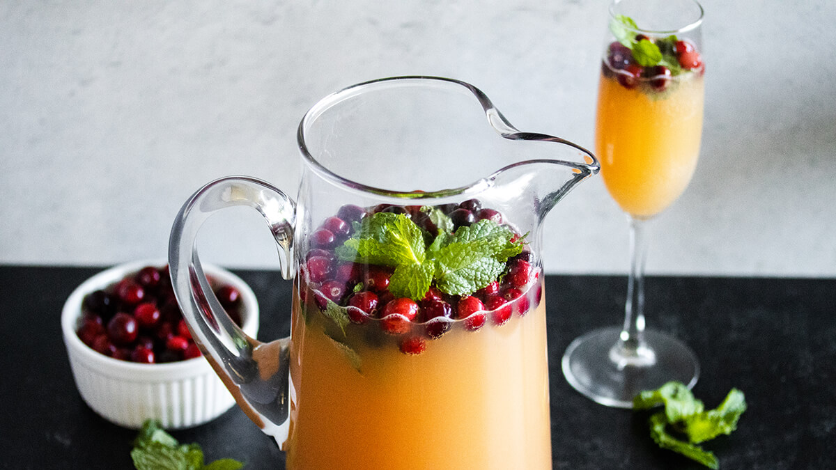 Holiday Orange Cranberry Mimosa Recipe