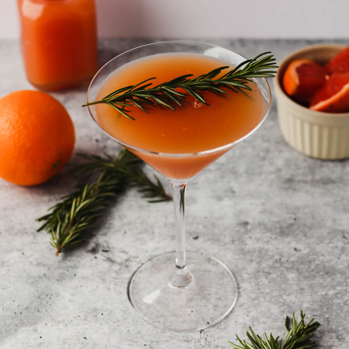 Honey Herb Grapefruit Martini Mocktail Recipe