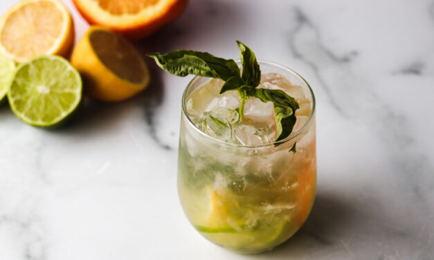 Citrus Basil Spritz Mocktail