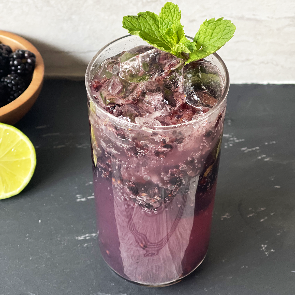 Blackberry Virgin Mojito Mocktail