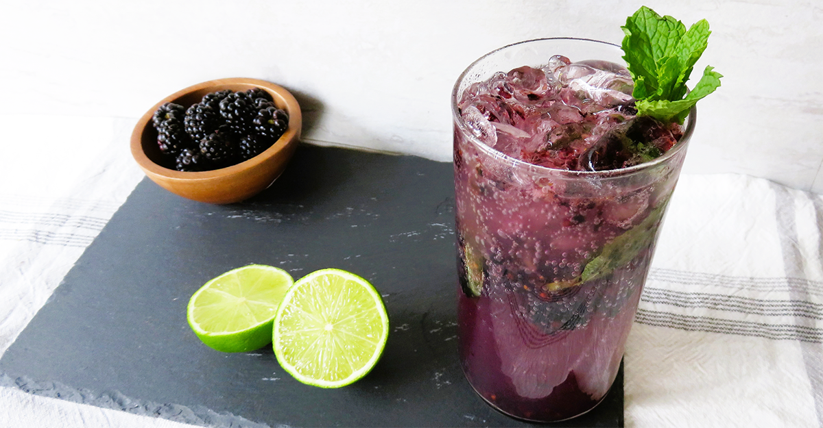 Blackberry Virgin Mojito Mocktail